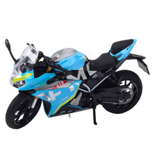 Motocykl sportovní kovový – se světly a zvuky | modrý 1:12