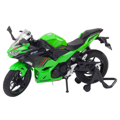 Motocykl sportovní kovový – se světly a zvuky | zelený 1:12