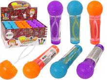 Mýdlové bubliny mikrofon 40ml – fialový oranžový modrý