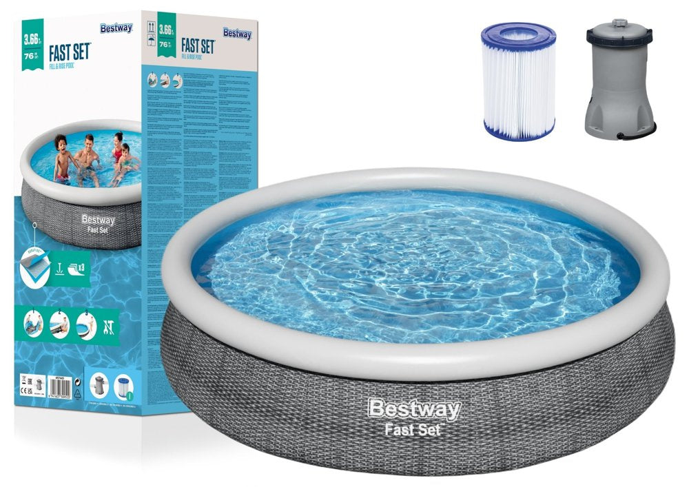 Nafukovací bazén 366 x 76 cm s pumpou a filtrem – Bestway