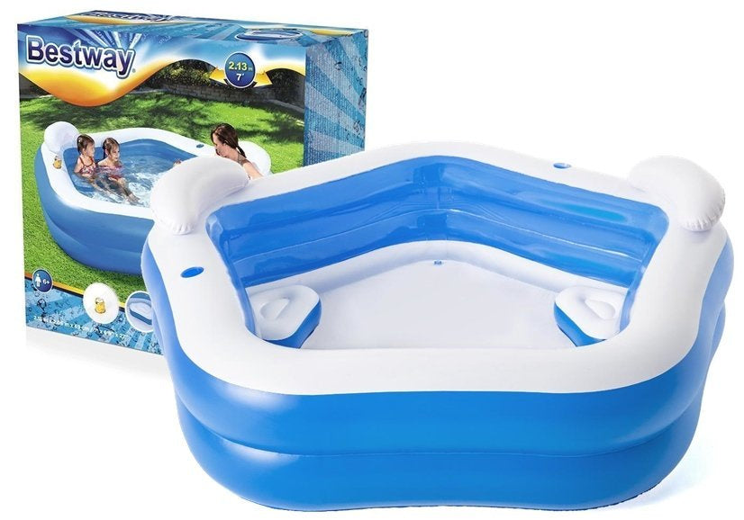 Nafukovací bazén pětiúhelník se sedátky 213x206x69 cm – Bestway