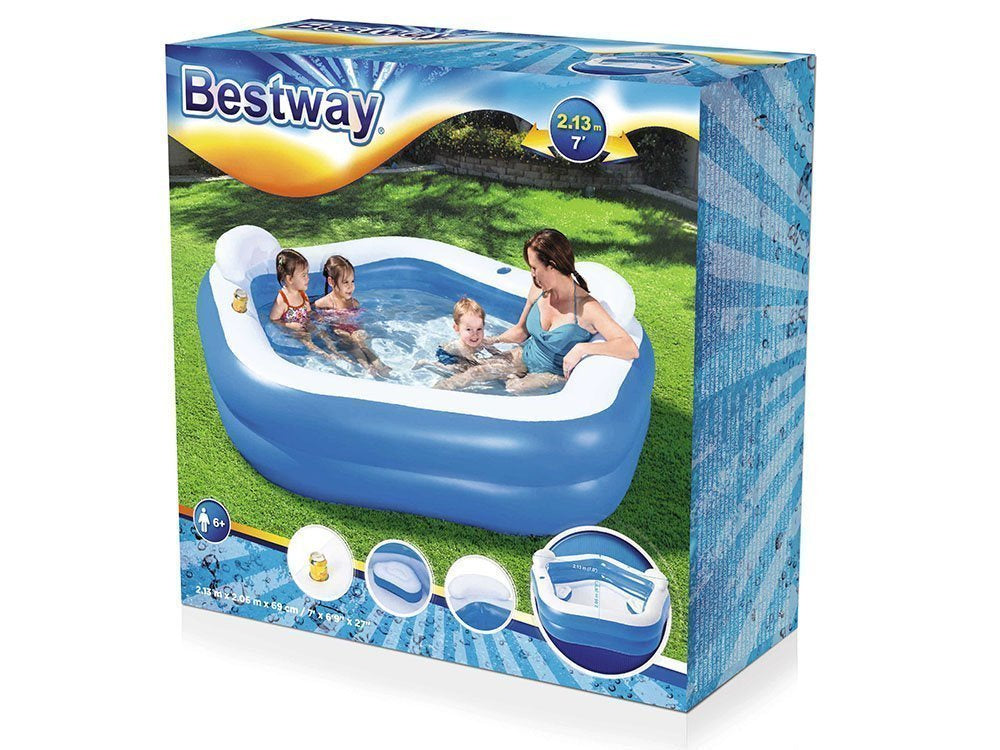 Nafukovací bazén pětiúhelník se sedátky 213x206x69 cm – Bestway