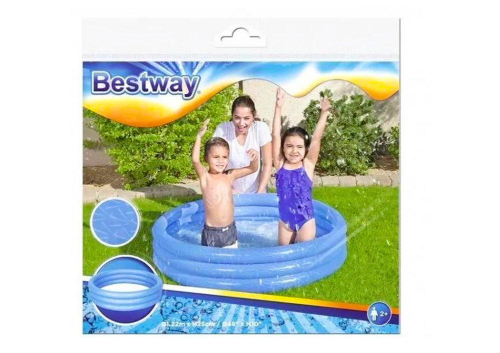 Nafukovací bazén pro děti 122 cm s měkkým dnem – Bestway modrý