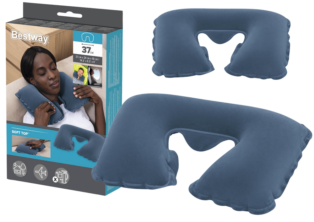 Nafukovací cestovní polštář 46x28 cm modrý – Bestway