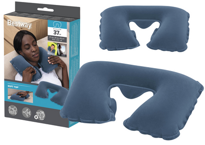 Nafukovací cestovní polštář 46x28 cm modrý – Bestway