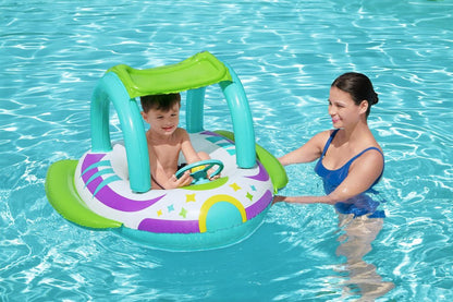 Nafukovací člun s volantem a stříškou 107x112cm – Bestway