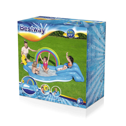 Nafukovací dětské hřiště s bazénem a skluzavkou 257x145 cm – Bestway