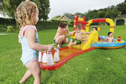 Nafukovací dětské hřiště s bazénem a skluzavkou 435x213 cm – Bestway