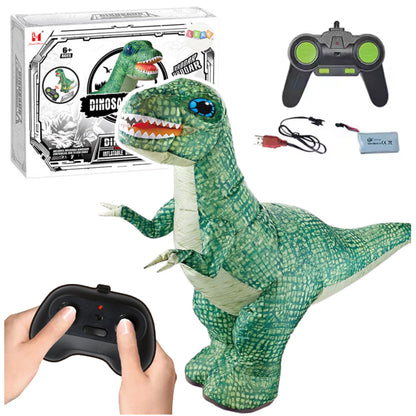 Nafukovací dinosaurus RC zelený – dálkové ovládání 130x190cm