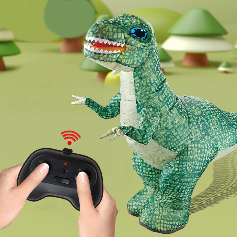 Nafukovací dinosaurus RC zelený – dálkové ovládání 130x190cm
