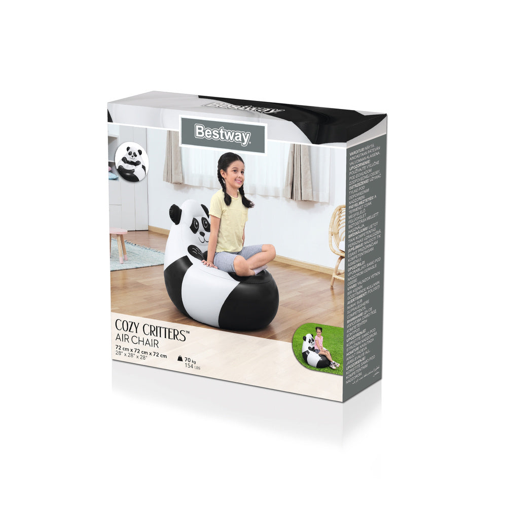 Nafukovací křeslo Panda 72x72x64 cm – s třpytkami | Bestway