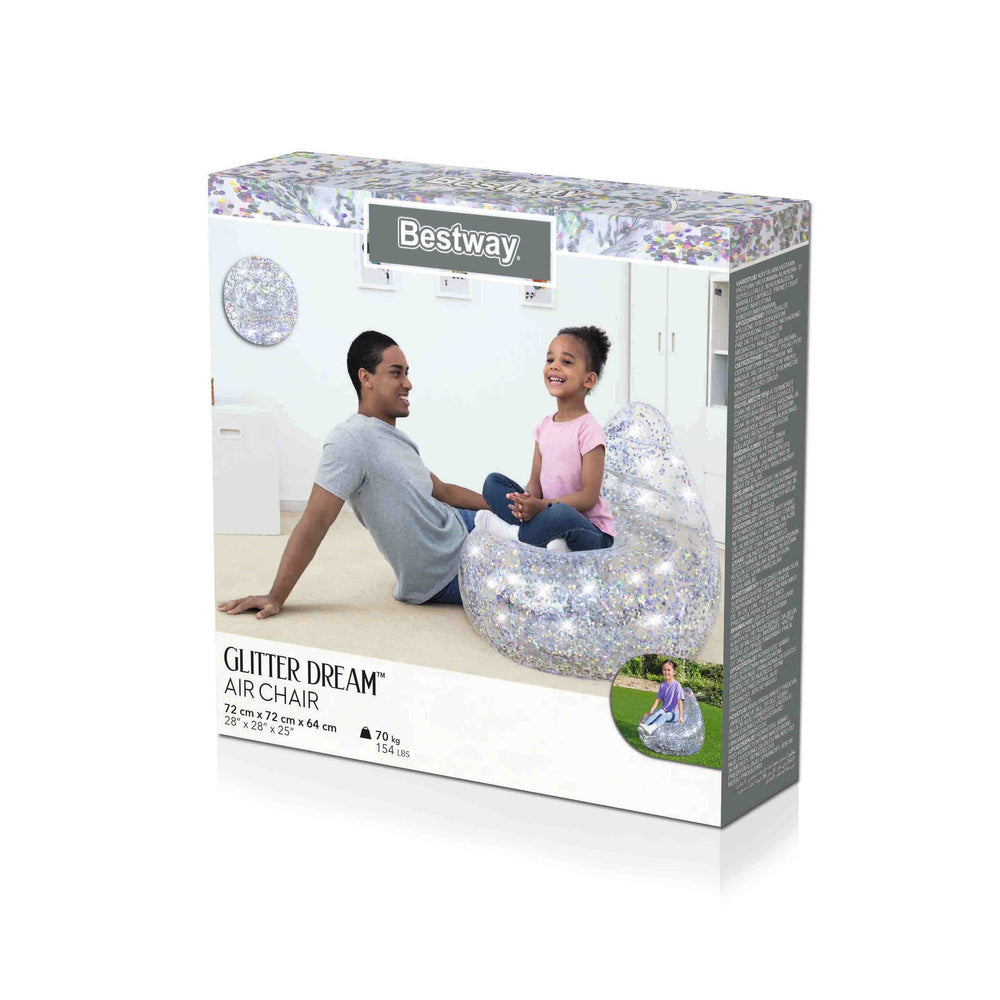 Nafukovací křeslo s třpytkami 72x72x64 cm | Bestway