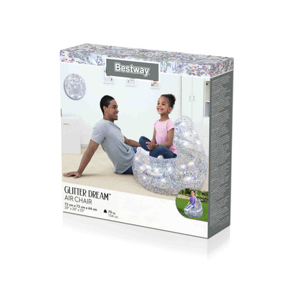 Nafukovací křeslo s třpytkami 72x72x64 cm | Bestway