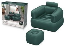 Nafukovací křeslo tmavé s flokovaným povrchem – Bestway 75137