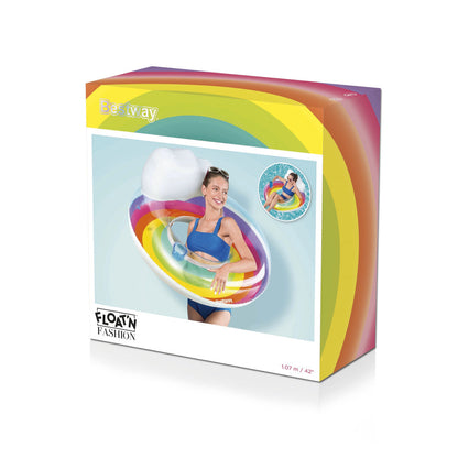 Nafukovací kruh 107 cm – s opěrkou hlavy duhový | Bestway