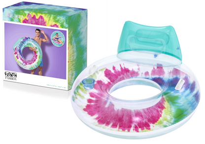 Nafukovací kruh 118 cm tie dye – s opěrkou hlavy | Bestway