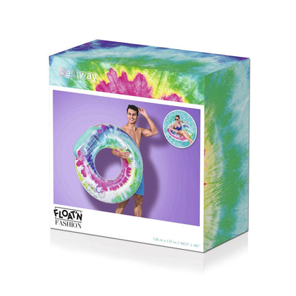 Nafukovací kruh 118 cm tie dye – s opěrkou hlavy | Bestway