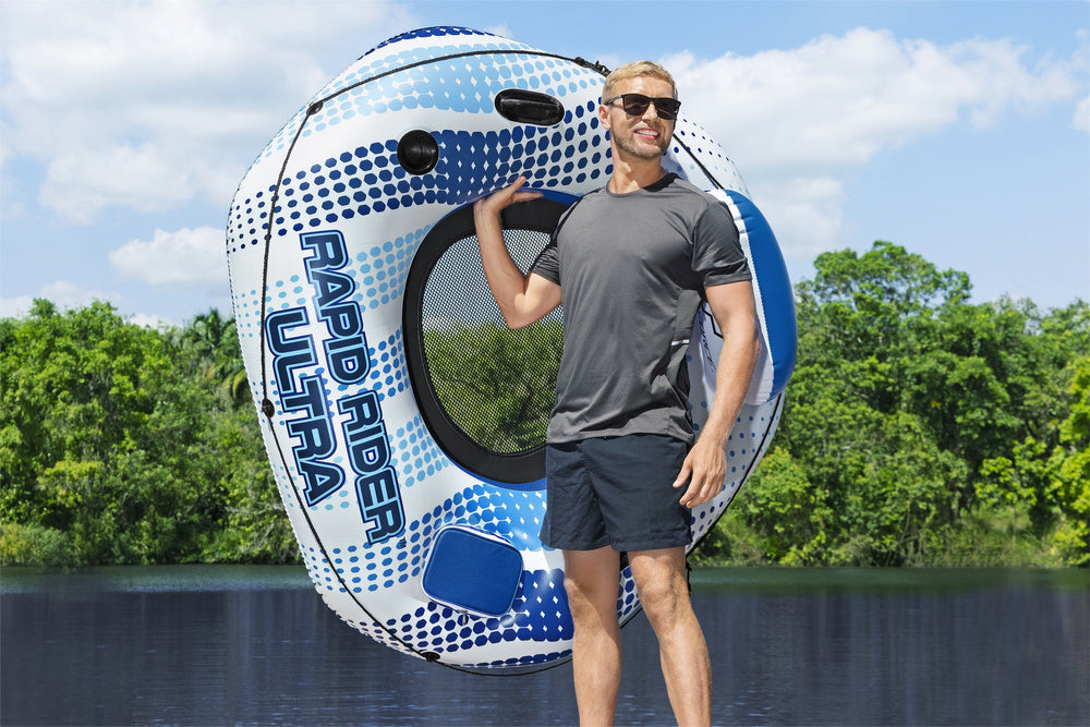 Nafukovací kruh s opěradlem 165cm – plavání | Bestway modrý