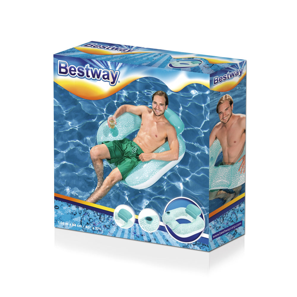 Nafukovací lehátko do vody – s opěrkou hlavy 102x94 cm | Bestway