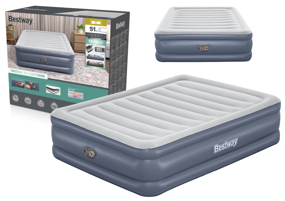 Nafukovací matrace 203 x 152 x 51 cm s elektrickou pumpou – Bestway