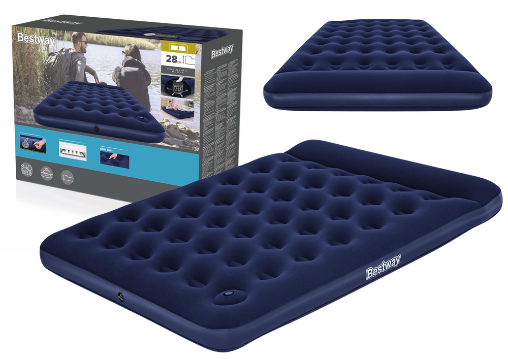 Nafukovací matrace s nožní pumpou 203x152 cm – Bestway 67226