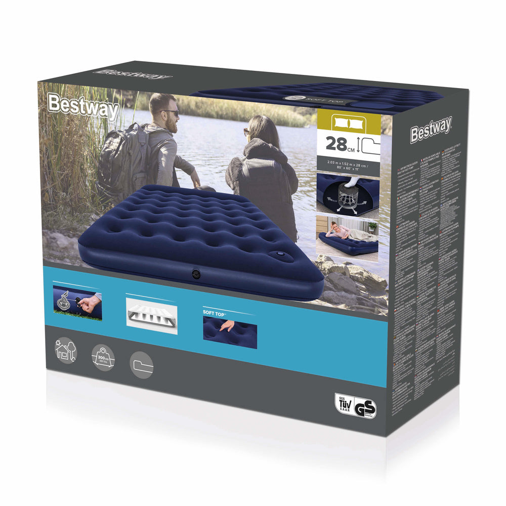 Nafukovací matrace s nožní pumpou 203x152 cm – Bestway 67226