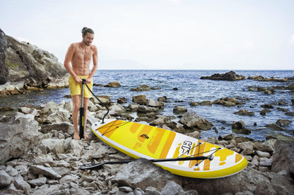 Nafukovací paddleboard 320x76 cm s pádlem a příslušenstvím žlutý – Bestway