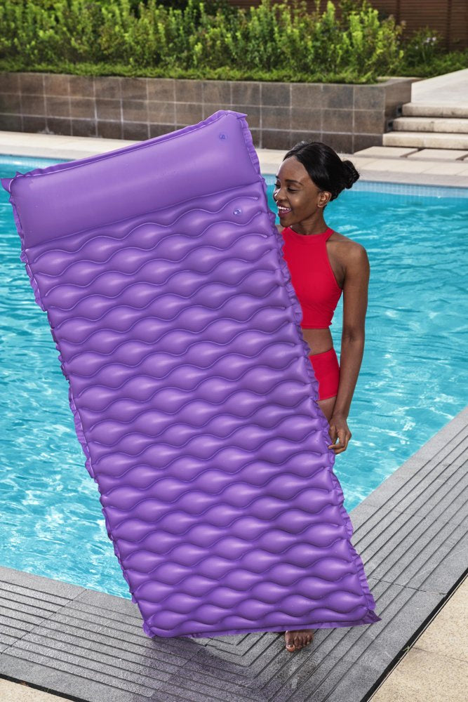 Nafukovací plážová matrace s polštářkem 213x86 cm – Bestway fialová