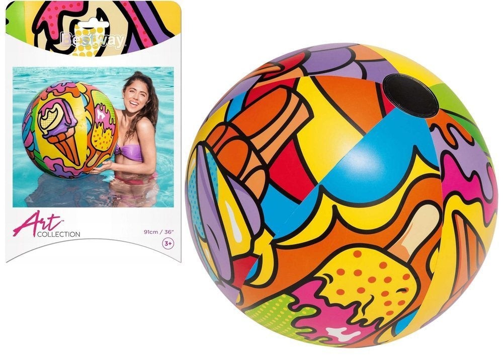 Nafukovací plážový míč 91 cm vícebarevný – Bestway 31044