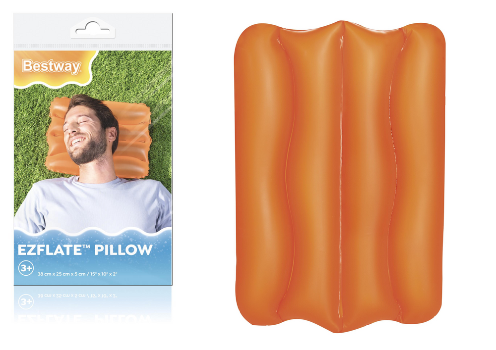 Nafukovací polštář 38x25 cm – oranžový | Bestway 52127