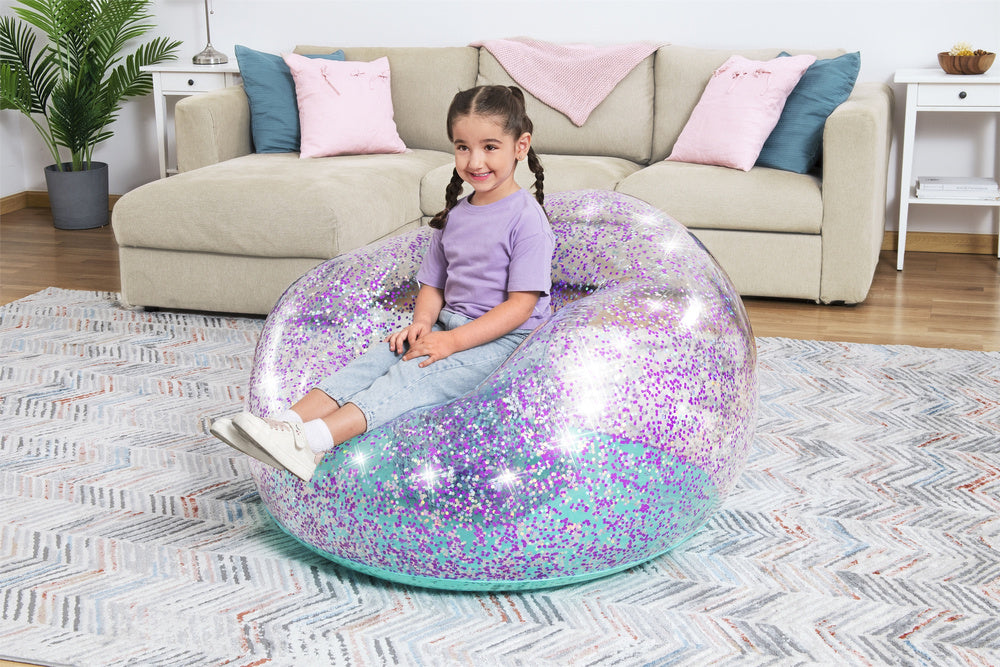 Nafukovací třpytivý fotel 114 x 112 x 66 cm – Bestway