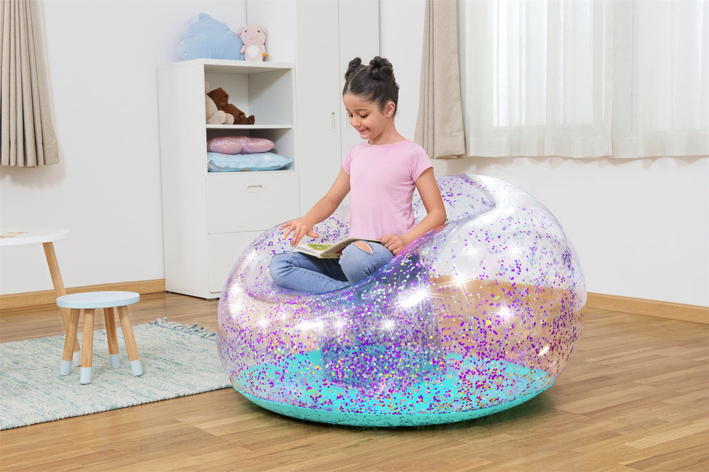 Nafukovací třpytivý fotel 114 x 112 x 66 cm – Bestway