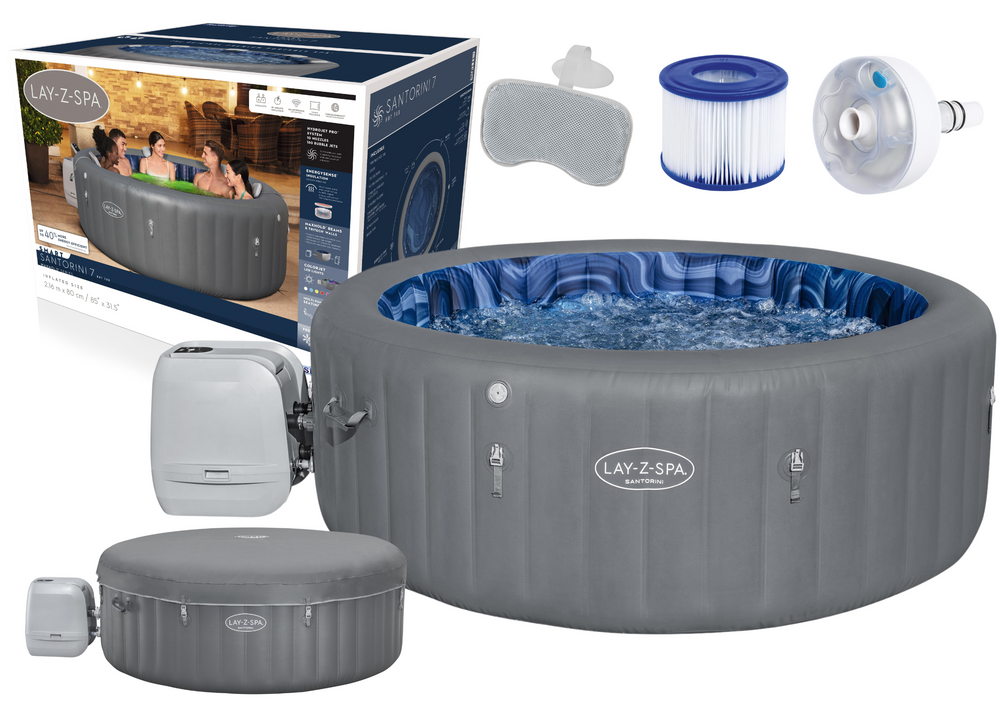 Nafukovací vířivka Santorini pro 7 osob 216x216x80 cm – Bestway