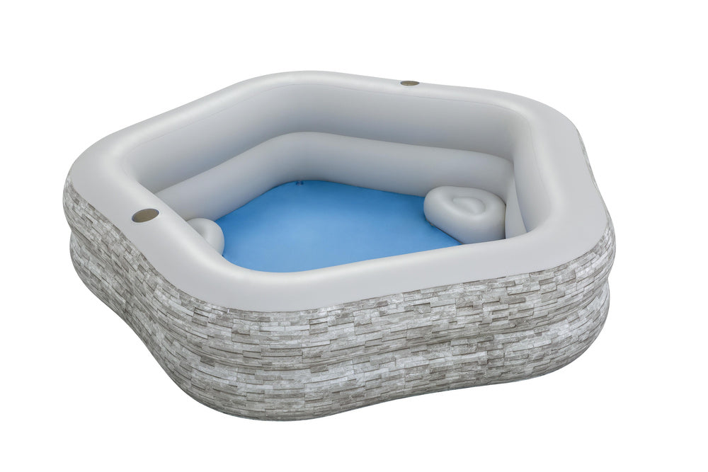 Nafukovací zahradní bazén 213x206x53 cm s poduškami – Bestway