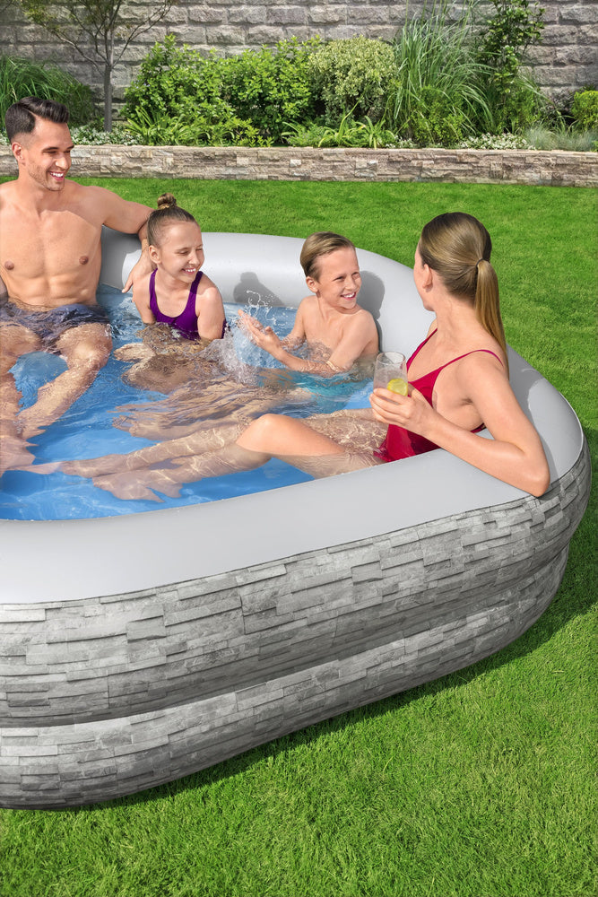 Nafukovací zahradní bazén 213x206x53 cm s poduškami – Bestway