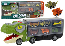 Nákladní auto dinosaurus – s 6 autíčky světla zvuky | zelené