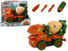 Nákladní auto míchačka dinosaurus k rozkládání oranžový