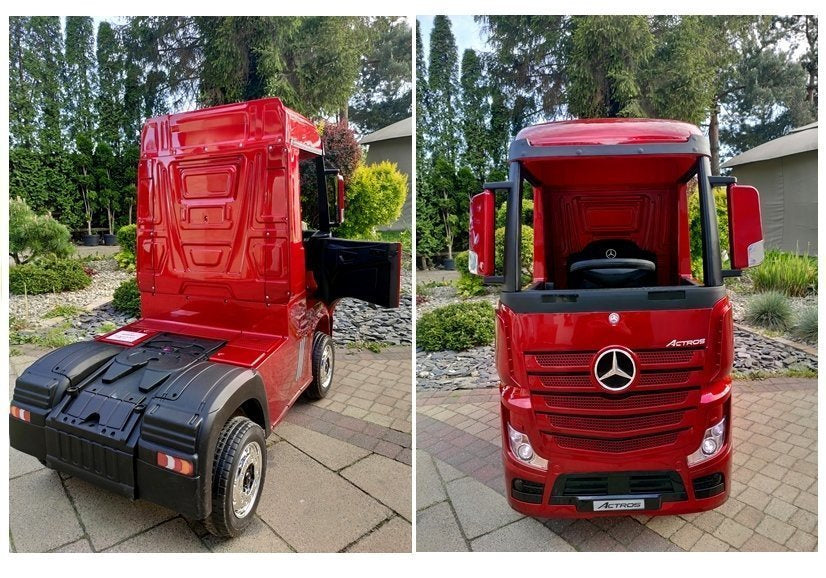 Nákladní auto na akumulátor Mercedes Actros s MP4 červené