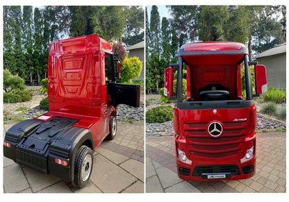Nákladní auto na akumulátor Mercedes Actros s MP4 červené