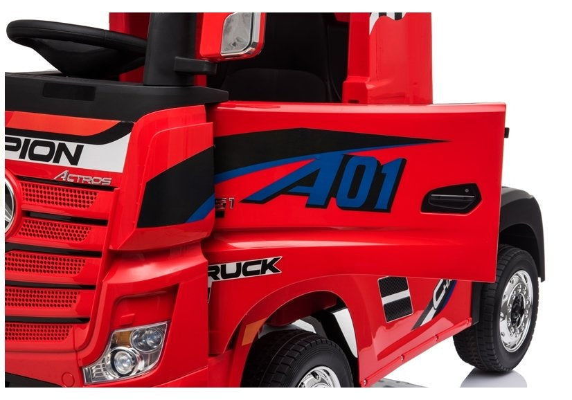 Nákladní auto na akumulátor Mercedes Actros s MP4 červené
