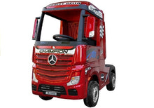 Nákladní auto na akumulátor Mercedes Actros s MP4 červené