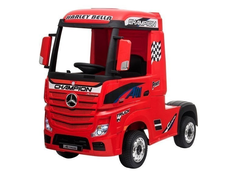 Nákladní auto na akumulátor Mercedes Actros s MP4 červené