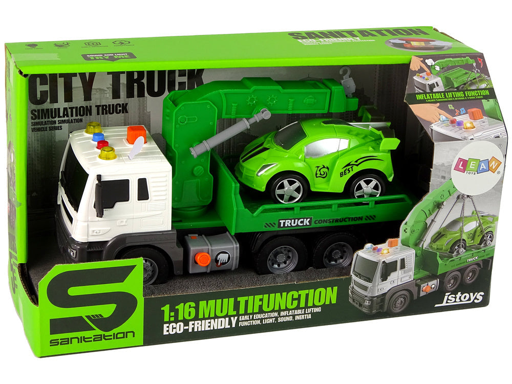 Nákladní auto odtahovka 1:16 – se zvukem a světly | zelená