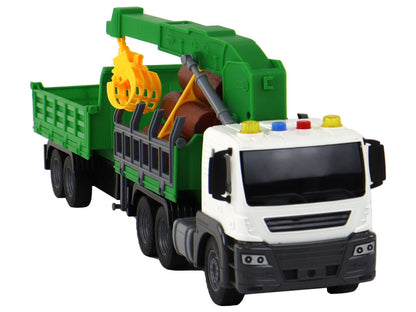 Nákladní auto s jeřábem – třecí pohon se zvuky | zelené