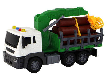 Nákladní auto s jeřábem – třecí pohon se zvuky | zelené