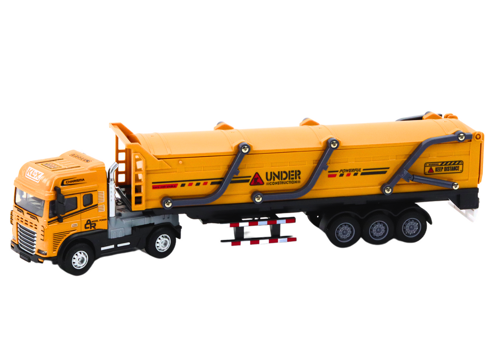 Nákladní auto s návěsem TIR 1:24 se zvuky a světly žluté