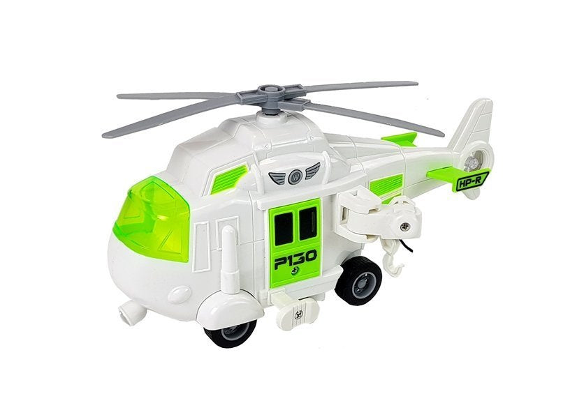 Nákladní auto transportér s helikoptérou na baterie 1:16