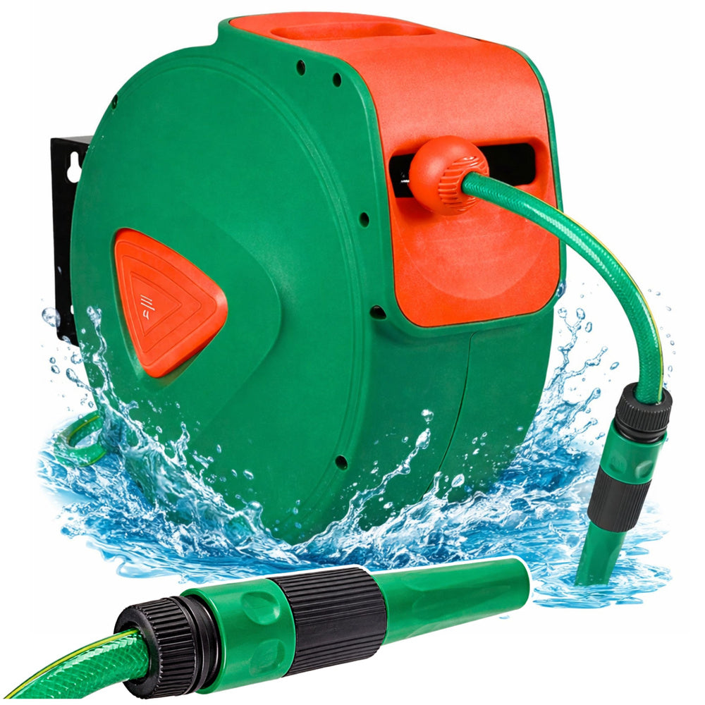 Nástěnný automatický naviják se zahradní hadicí 30m + 2m