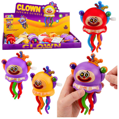 Natahovací ośmiornice klaun - pohyblivá hračka se šťourakou