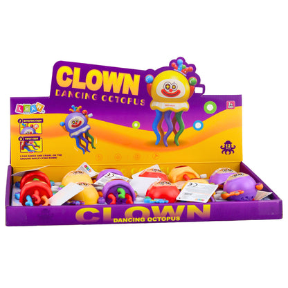 Natahovací ośmiornice klaun - pohyblivá hračka se šťourakou